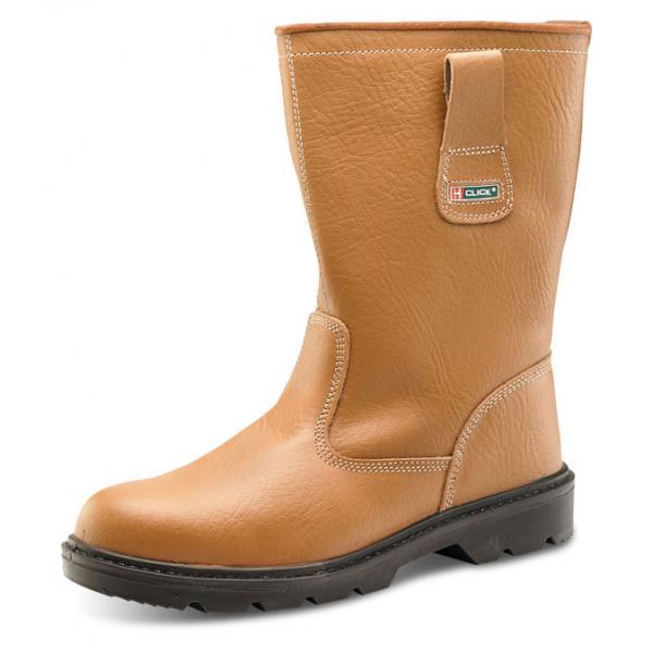 Click Safety Rigger Boot Lined Tan Size 5