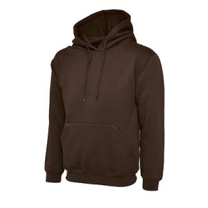 Uneek UC502 Classic Hooded Sweatshirt Brown XS 36